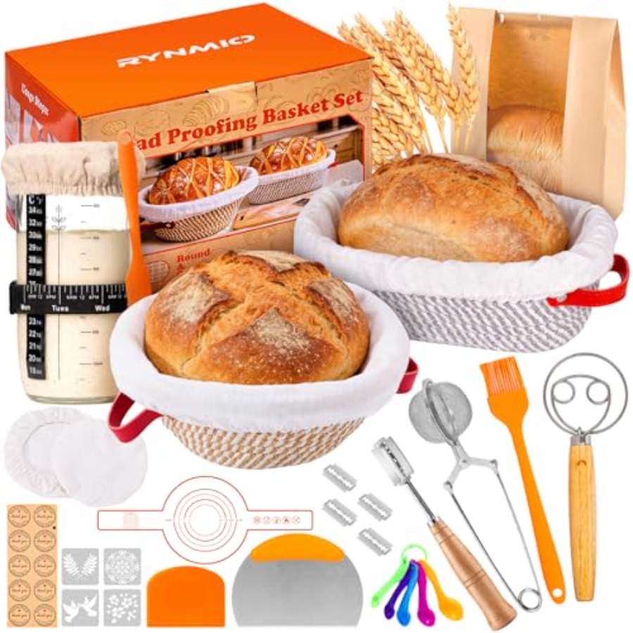 Sourdough Starter Kit, 24oz St – обзор и цена Proofing Basket Banneton