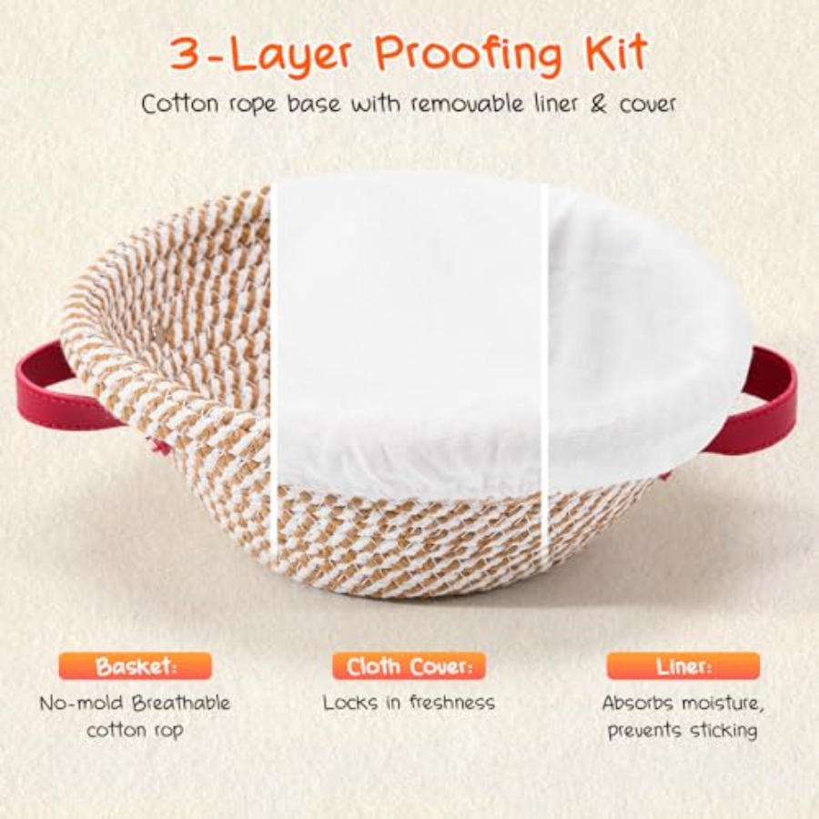 Sourdough Starter Kit, 24oz St – обзор и цена Proofing Basket Banneton