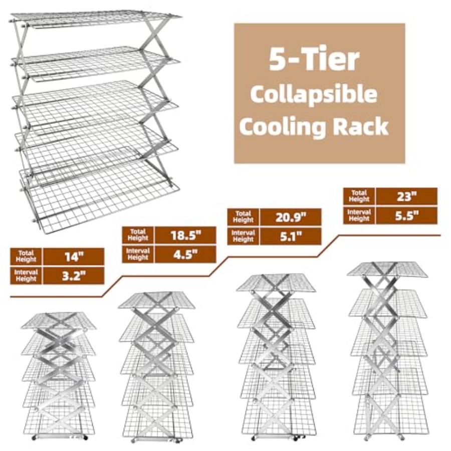5 Tier Collapsible Cooling Rac – обзор и цена Cooling Rack Wire